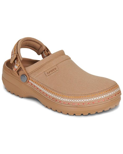 CROCSTM Natural Clogs (shoes) Cs Crafted Vegan Suede Stitch