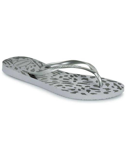 Havaianas Gray Flip Flops / Sandals (shoes) Slim Animals