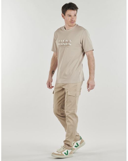 Jack & Jones Gray T Shirt Jcofusion Jj Branding for men