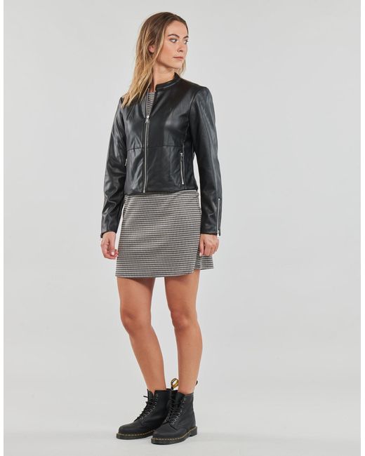 ONLY Black Leather Jacket Onlvics Faux Leather Jacket Otw