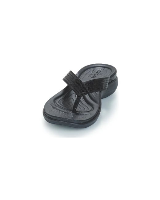 black sequin croc flip flops