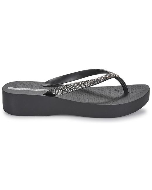 Ipanema Gray Flip Flops / Sandals (shoes) Mesh Ix Plat Fem