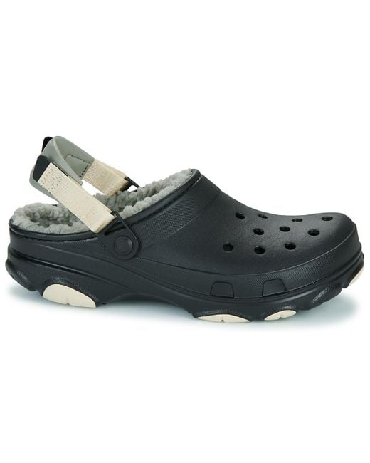 CROCSTM Black Clogs (shoes) All Terrain Lined Clog for men