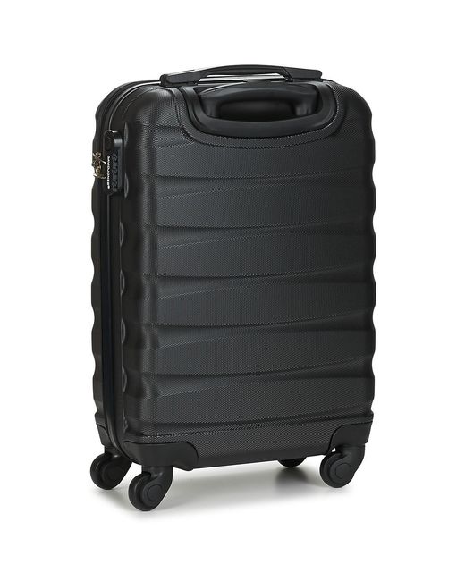 David Jones Black Hard Suitcase Chauvettini 34l Cabin