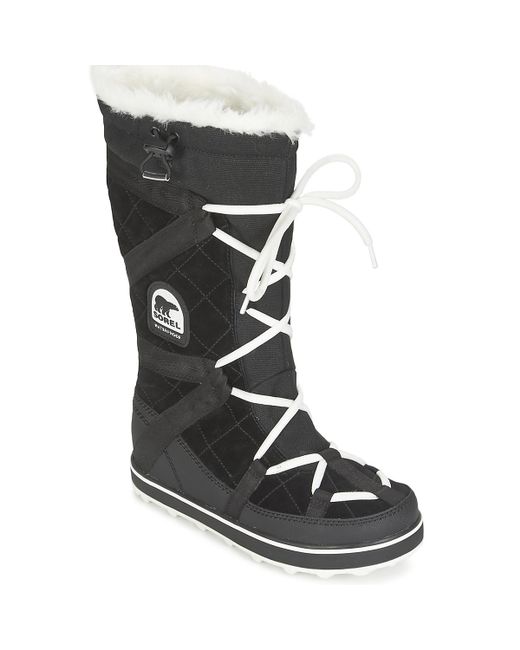 Sorel Black Glacy Explorer Snow Boots