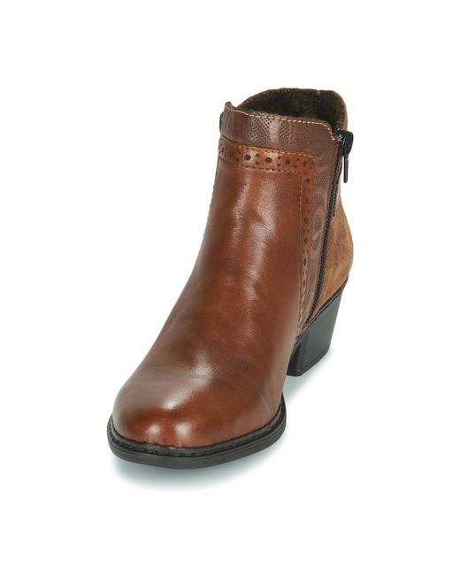 Rieker Brown Low Ankle Boots Bella