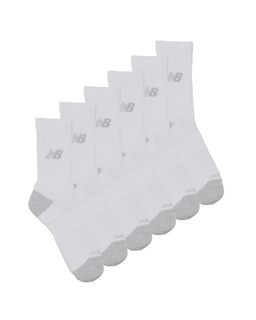 New Balance White Sports Socks Active Cushion Crew Socks 3 Packs