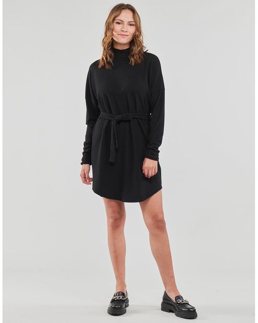 Noisy May Black Dress Nmcity Ava L/s Short Dress Noos