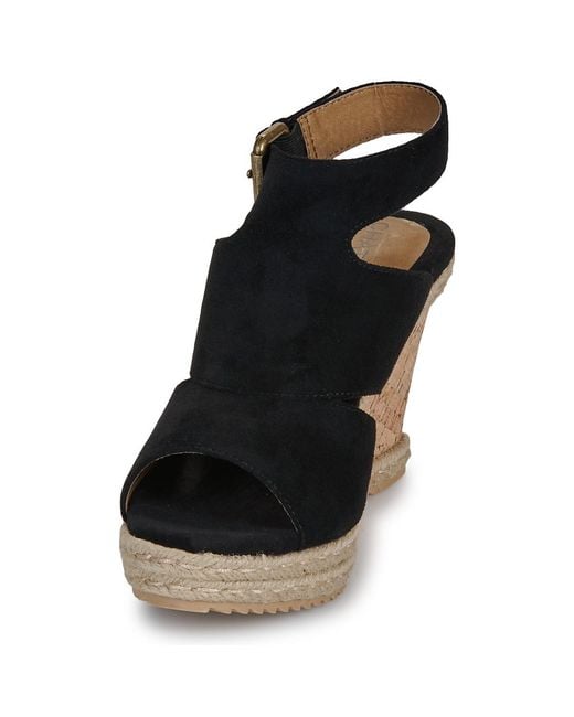 Chattawak Black Wedge Sandals Laoag