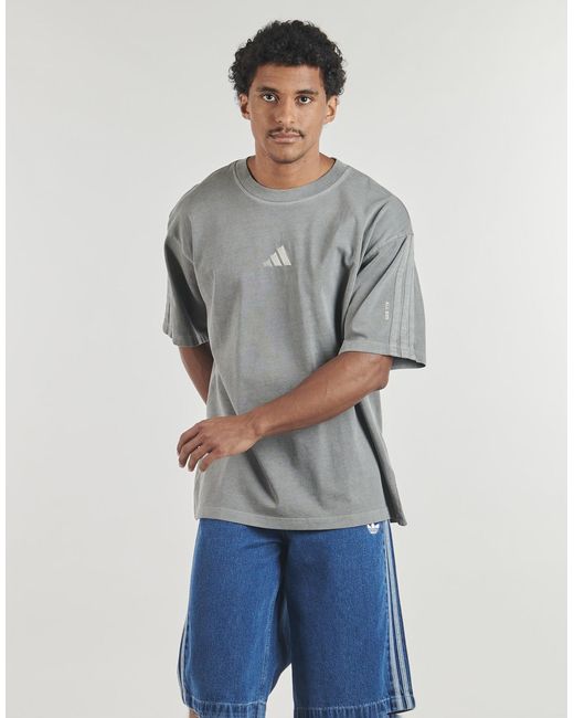 Adidas Gray T Shirt All Szn Washed T-shirt for men