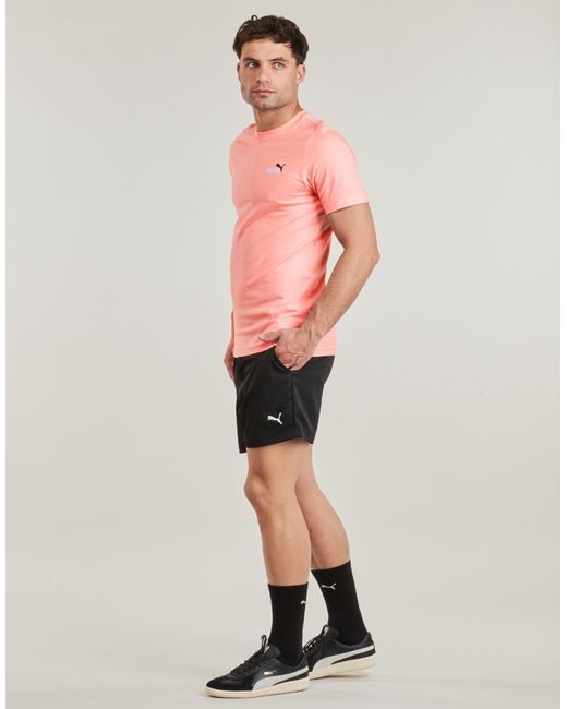 PUMA Pink T Shirt Ess 2 Color Small Logo Tee for men