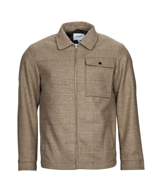 Jack & Jones Brown Jjjohnson Wool Jacket Coat for men