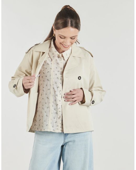 ONLY Natural Trench Coat Onlhannah Short Trenchcoat