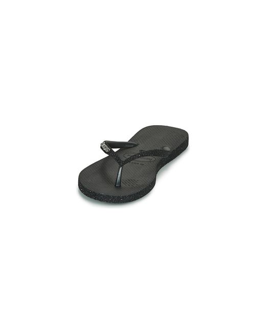 Havaianas Black Slim Sparkle Ii Flip Flops / Sandals (shoes)