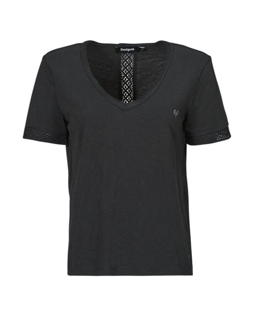 Desigual Black T Shirt Ts_damasco