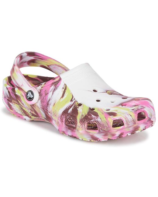 CROCSTM Pink Clogs (shoes) Classic Marbled Clog