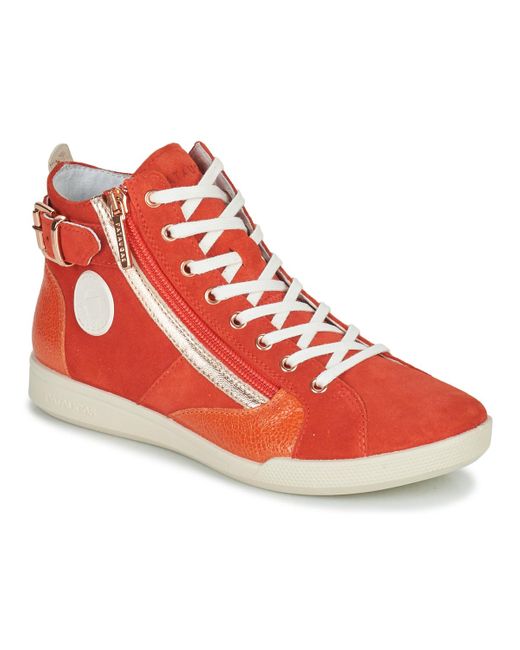 Pataugas Red Palme Shoes (high-top Trainers)