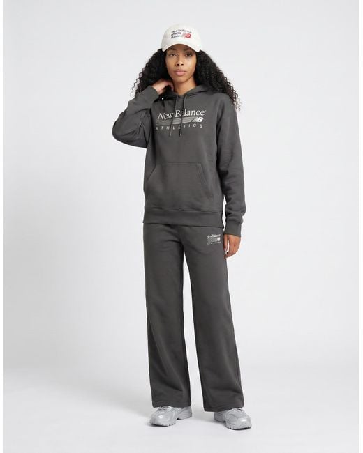 New Balance Gray Tracksuit Bottoms Trackside Fleece Pant