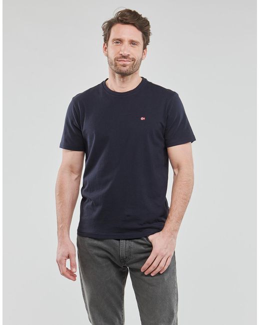 Napapijri Blue T Shirt Salis for men