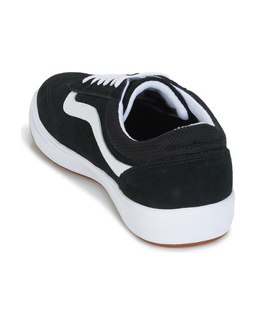 vans black & white cruze trainers