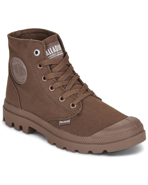 Palladium Brown Mid Boots Mono Chrome