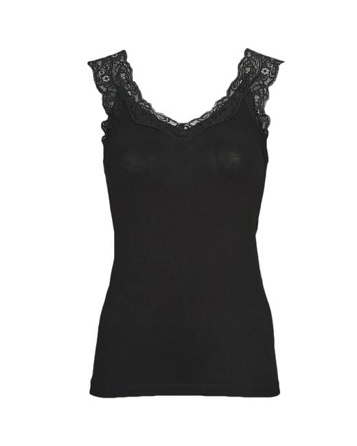 Pieces Black Tops / Sleeveless T-shirts Pcbarbera Lace Top