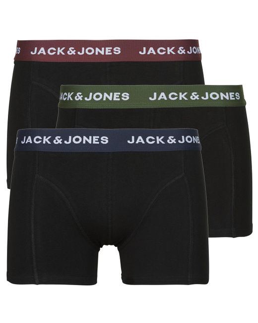 Jack & Jones Black Boxer Shorts Jacaron X3 for men