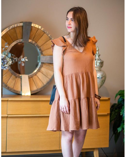 Celeste Brown Dress Dahlia