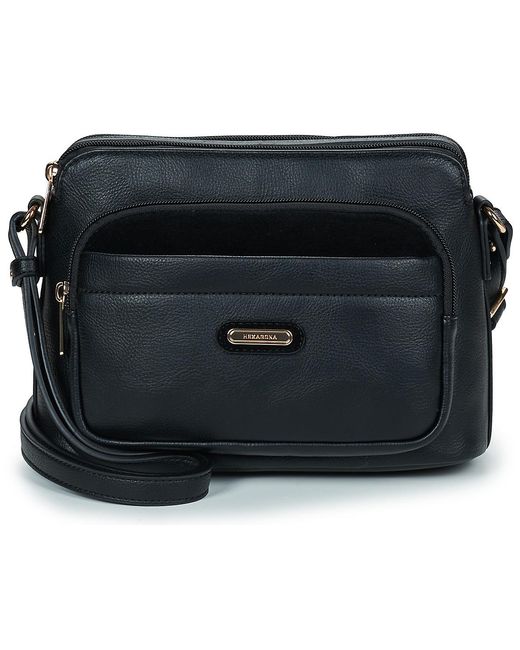 Hexagona Black Shoulder Bag Moly