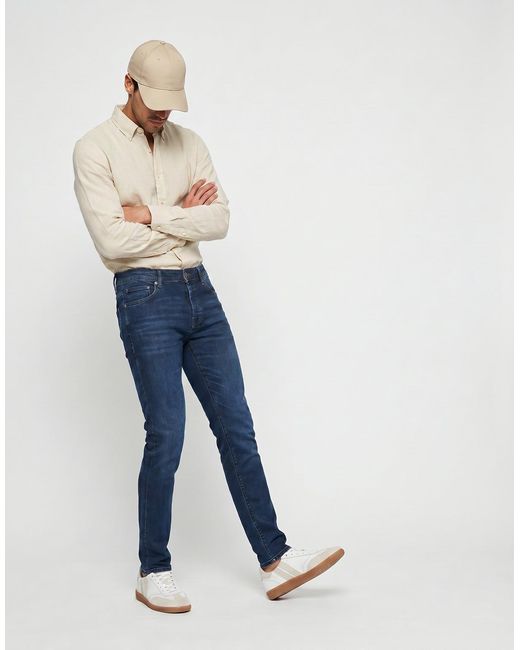 Jack & Jones Blue Jjiglenn Skinny Jeans for men