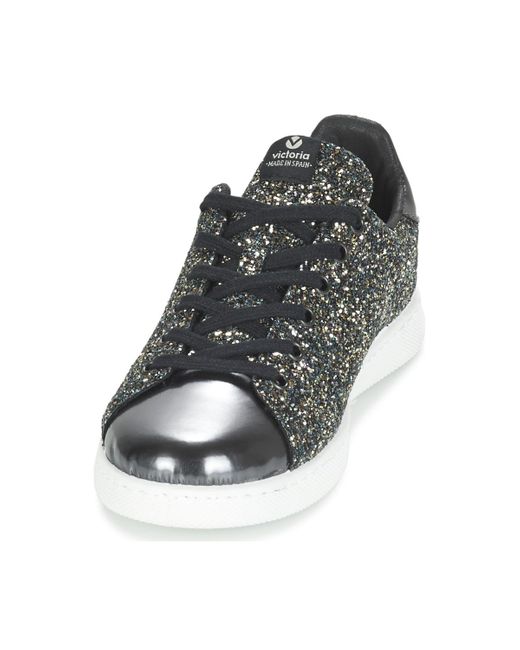 Victoria Black Deportivo Basket Glitter Shoes (trainers)