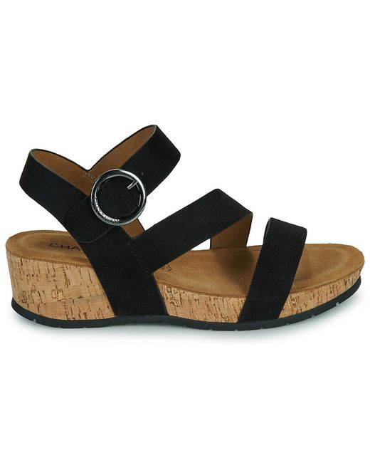 Chattawak Black Wedge Sandals Lilou