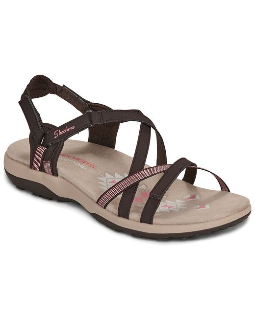 Skechers Brown Flat Sandals REGGAE Slim Sun Array