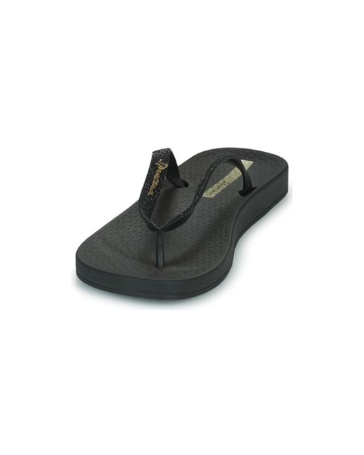 Ipanema Black Anatomic Lolita Glitter Flip Flops / Sandals (shoes)