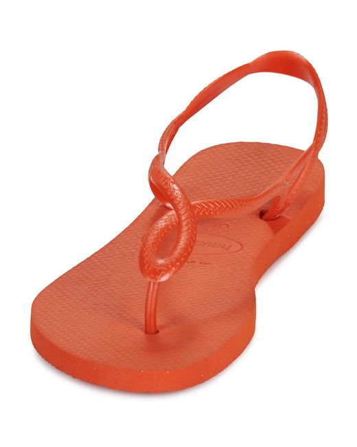 Havaianas Red Flat Sandals Luna