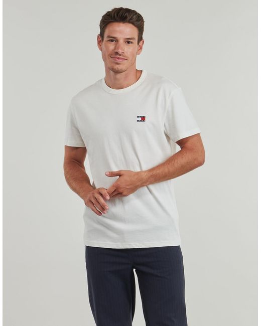 Tommy Hilfiger White T Shirt Tjm Reg Badge Tee Ext for men