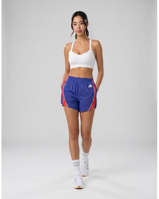 Adidas Blue Shorts Adizero Archive Running Shorts