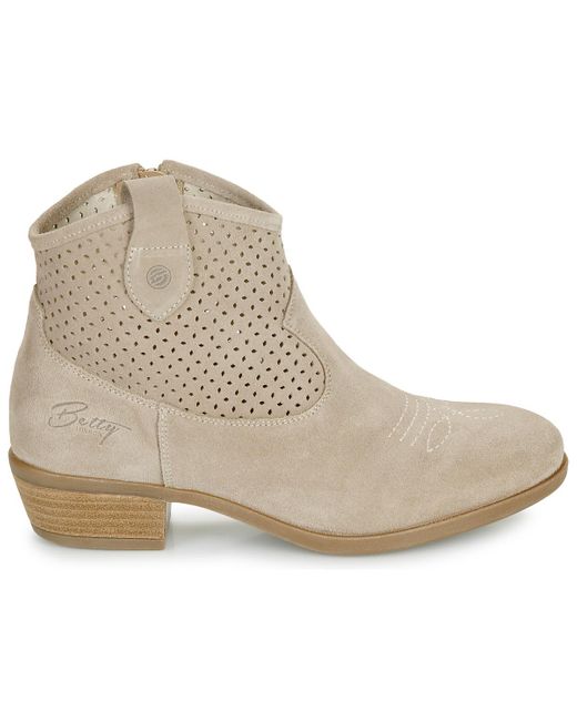Betty London Natural Low Ankle Boots Ogemma