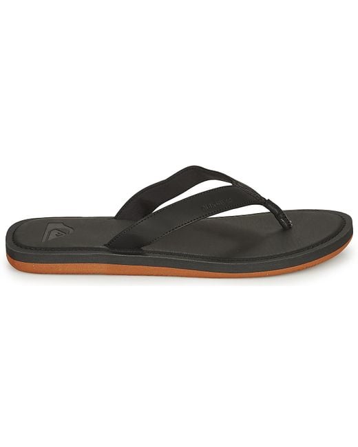 Quiksilver Black Molokai Nubuck Ii Flip Flops / Sandals (shoes) for men