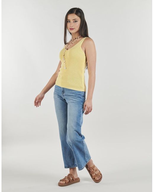Vero Moda Yellow Tops / Sleeveless T-shirts Vmnewlexsun Shine