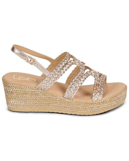 Les Petites Bombes Metallic Wedge Sandals Niza