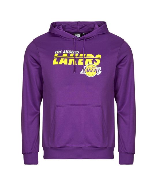 KTZ Purple Hoodies Nba Essentials Hoodie Los Angeles Lakers for men