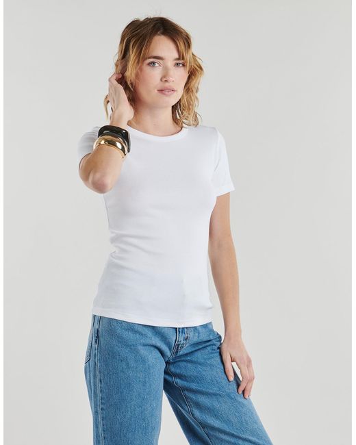 JJXX Blue T Shirt Jxfrankie Str Ss Rib Tee