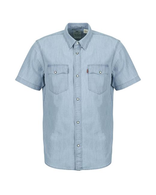 Levi's Blue Short Sleeved Shirt Ss Relaxed Fit Western for men