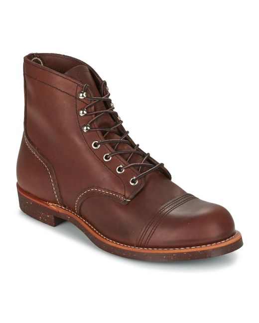 Red Wing Leather 6" Iron Ranger Men's Mid Boots In Brown for Men Save