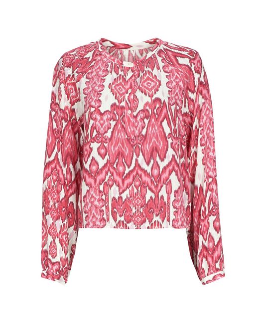 Vila Pink Blouse Vibria Eva O-neck Ls Top
