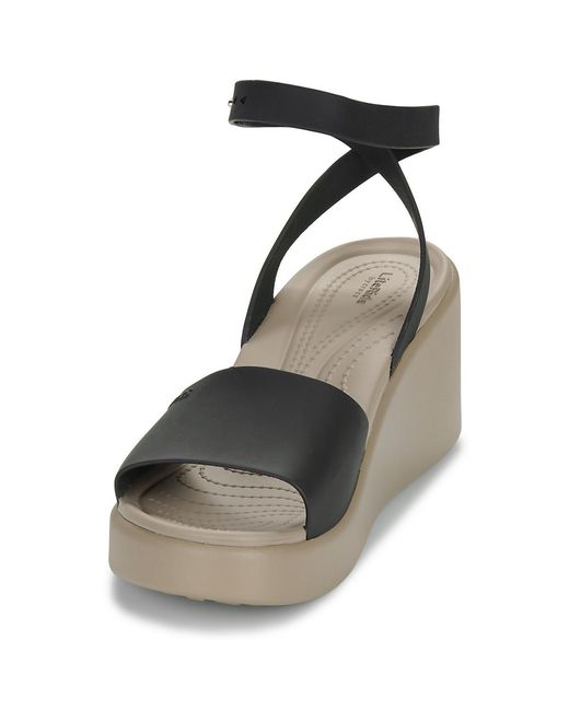 CROCSTM Gray Brooklyn Ankle Strap Wedges