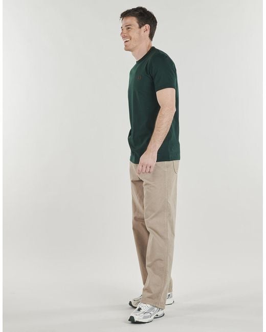 Fred Perry Green T Shirt Ringer T-shirt for men