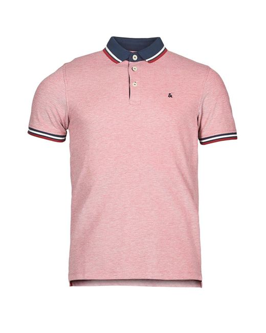 Jack & Jones Pink Jack Jones Jjepaulos Polo Shirt for men