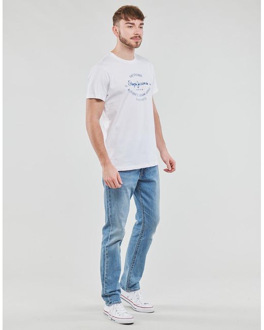 Pepe Jeans Blue T Shirt Rigley for men